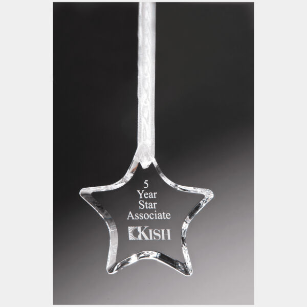 3 1/2" Crystal Star Ornament Thumbnail