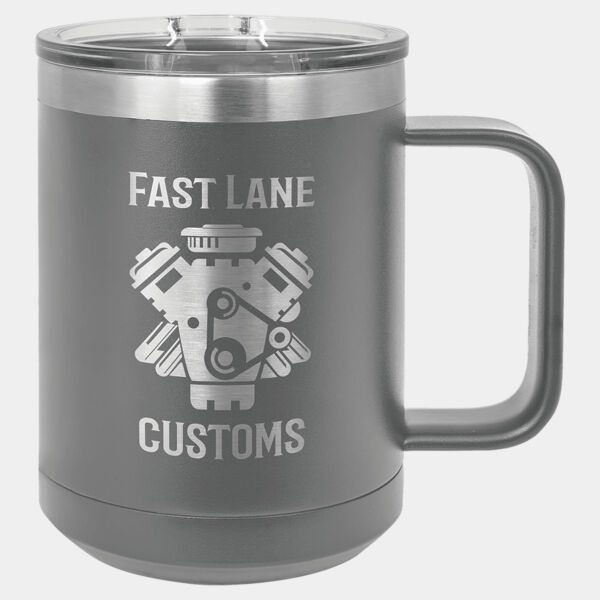 Polar Camel 15 oz. Dark Vacuum Insulated Mug with Slider Lid Thumbnail