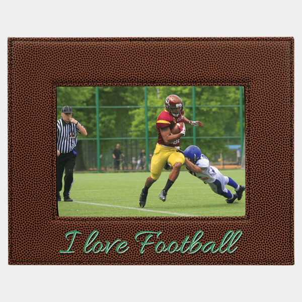 5" x 7" Football Laserable Leatherette Photo Frame Thumbnail