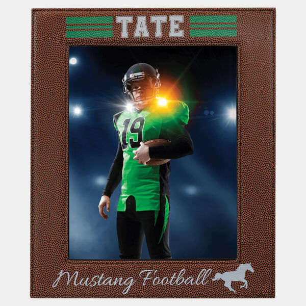 8" x 10" Football Laserable Leatherette Photo Frame Thumbnail