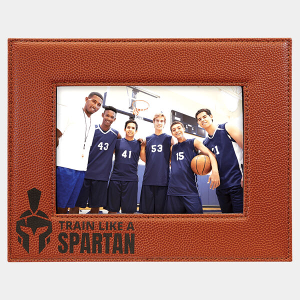 5" x 7" Basketball Laserable Leatherette Photo Frame Thumbnail