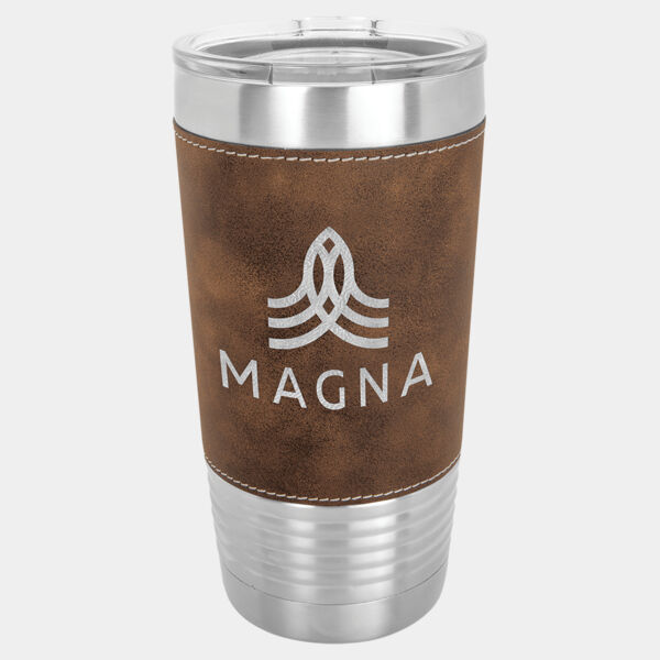 Polar Camel 20 oz. Rustic/ Leatherette Grip Tumbler with Standard Lid Thumbnail