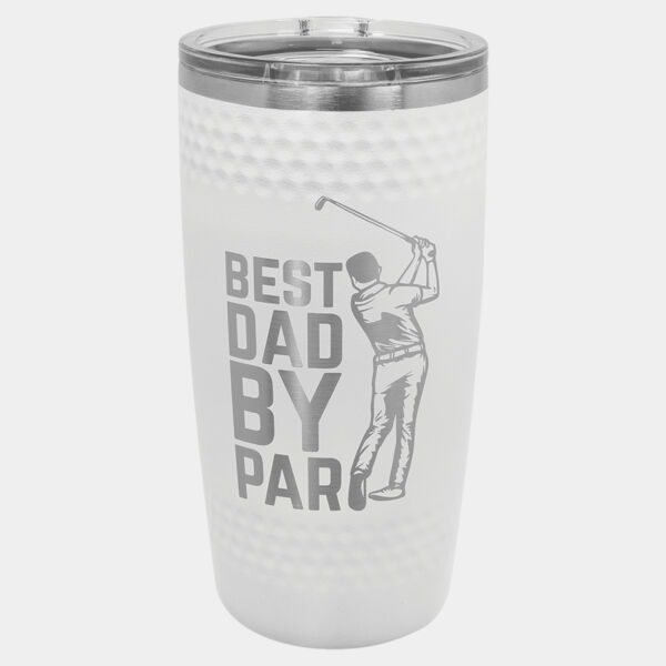 Polar Camel 20 oz. Golf Tumbler - Smooth Center with Dimples and Slider Lid Thumbnail