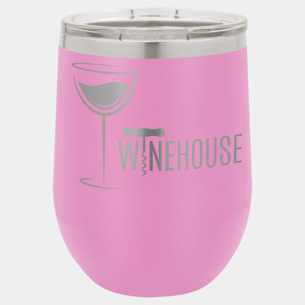 Polar Camel 12 oz. Light Stemless Wine Tumbler with Standard Lid Thumbnail