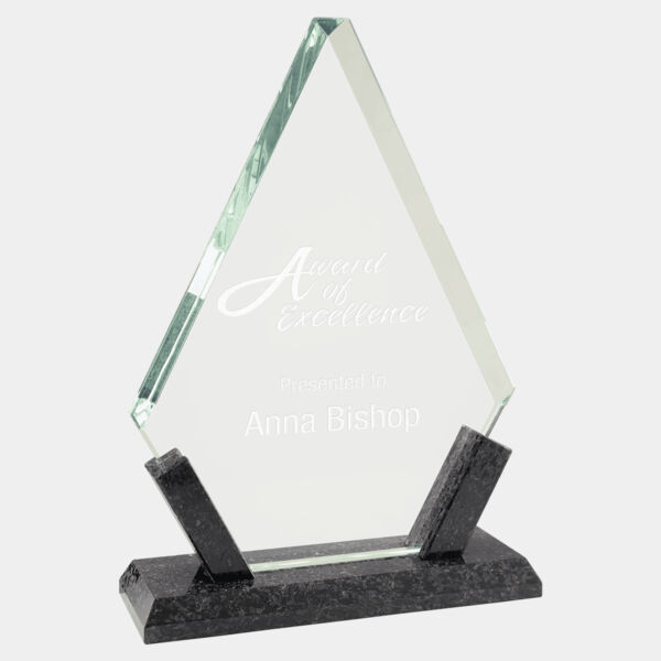 8 1/4" Diamond Glass with Marble Base Thumbnail