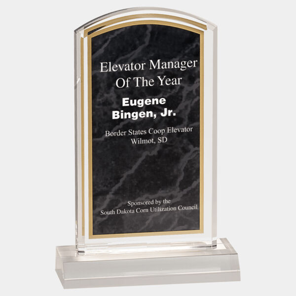 4" x 7" Marbleized Acrylic with 5" Base Thumbnail