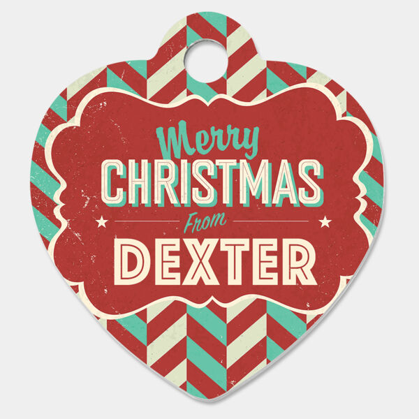 1 1/4" x 1 1/4" Sublimatable Aluminum Heart Pet Tag Thumbnail