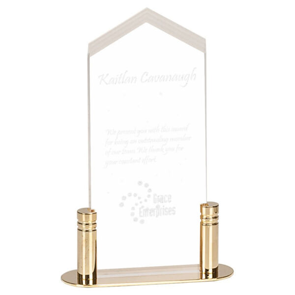 3" x 6" Frosted Arrow Pop-In Acrylic (Base not included) Thumbnail