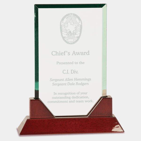 9 3/4" Rectangle Prestige Glass with Piano Finish Base Thumbnail