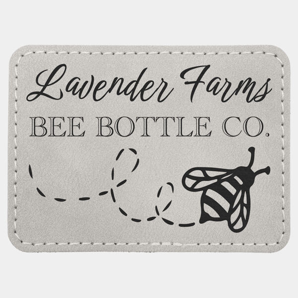 3 1/2" x 2 1/2" Light Premier Laserable Leatherette Rectangle Patch with Kota Pro Adhesive - Creekside Collection Thumbnail