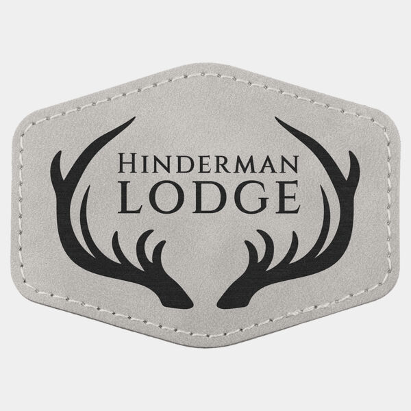 Hex Patch with Kota Pro Adhesive - Laserable Leatherette, Creekside Collection 3 1/2" x 2 1/2", Light Thumbnail