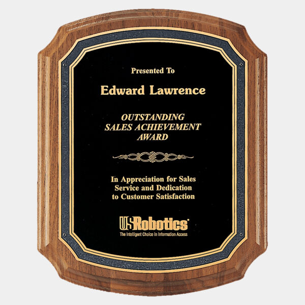 8" x 10 1/2" American Plaque with Florentine Border Textured Plate Thumbnail