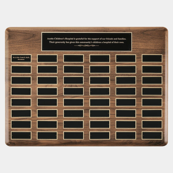 22" x 30"/Plates 1 1/2" x 3 3/4" American 36 Plate Perpetual Plaque with Brass Plates Thumbnail