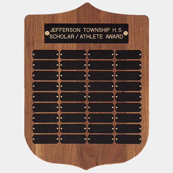 12" x 16"/Plates 7/8" x 2 1/2" American 36 Plate Perpetual Plaque with Brass Plates Thumbnail