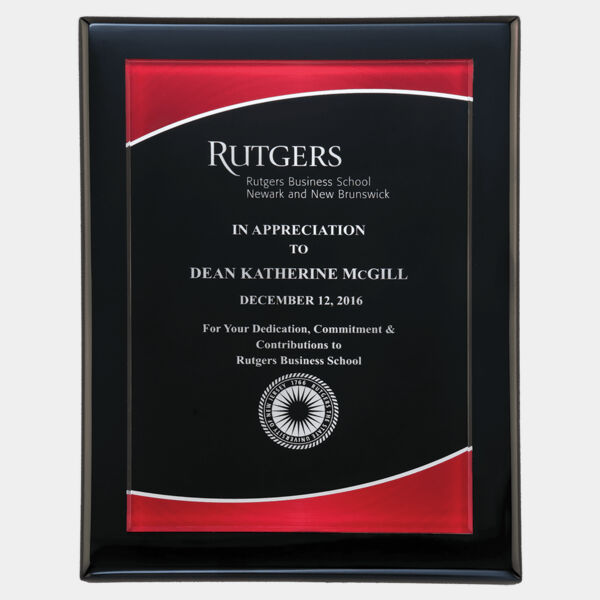 9" x 12" Airflyte Piano Finish Plaque with Border Acrylic Plate Thumbnail