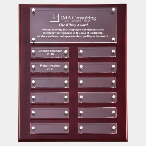 9x12 High Gloss Plaque with Acrylic Engraving Plates Thumbnail