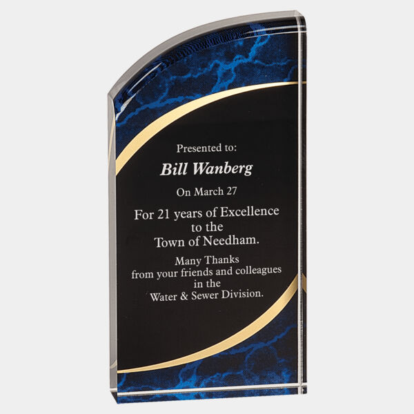 3 1/2" x 7" Marble Rounded Acrylic Thumbnail