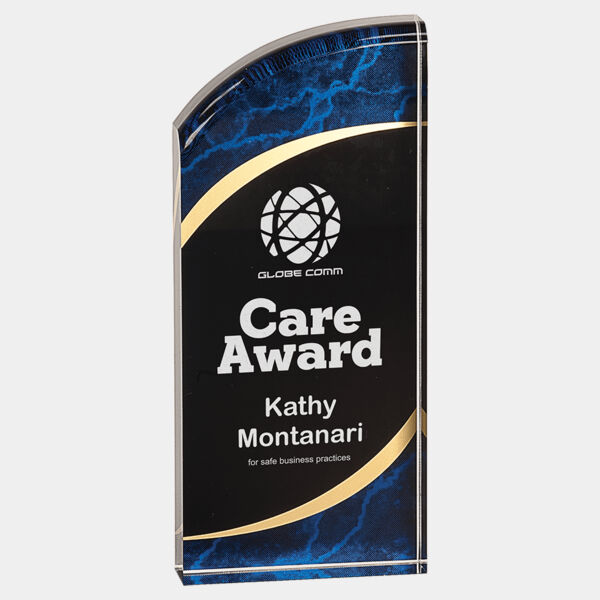 3 1/2" x 8" Marble Rounded Acrylic Thumbnail