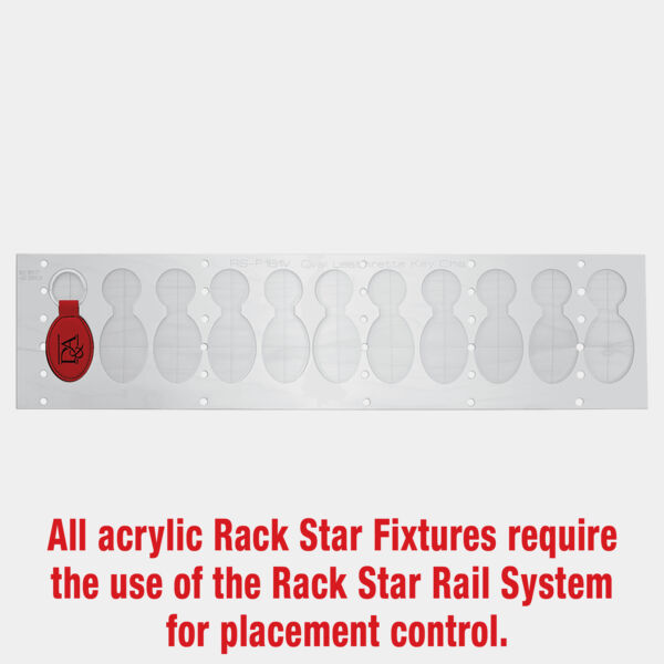 3" x 1 3/4" Oval Key Chain Rack Star Fixture Thumbnail