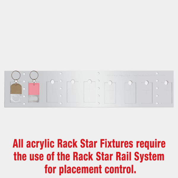 2 3/4" x 1 1/2" Rectangle/Oval Key Chain Fixture- Holds 9 Thumbnail