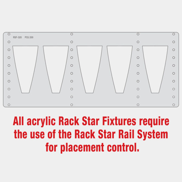 PCG200 16 oz. Pint Mixing Glass Rack Star Fixture- Holds 5 Thumbnail