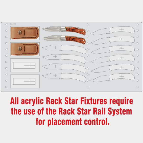 Bison River BR1253 Knife Fixture-Holds 12 Knives and 4 Sheaths Thumbnail