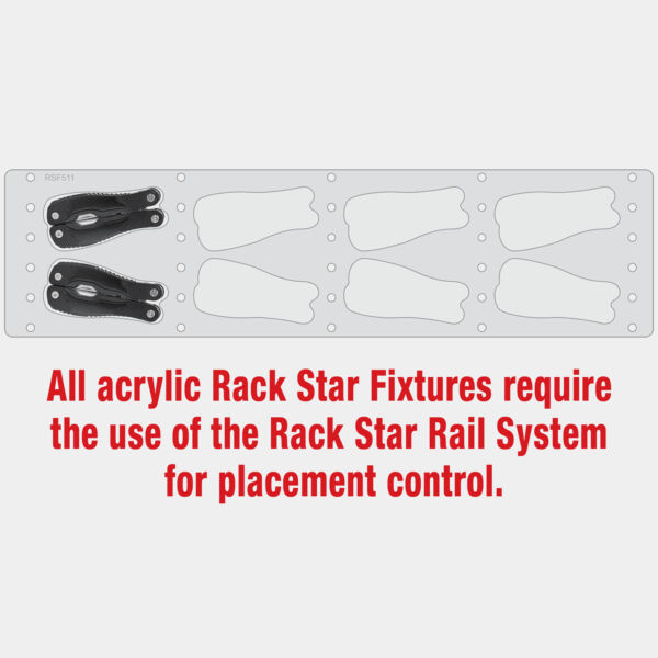 Bison River Knife Multi-Tool Rack Star Fixture-Holds 8 Thumbnail