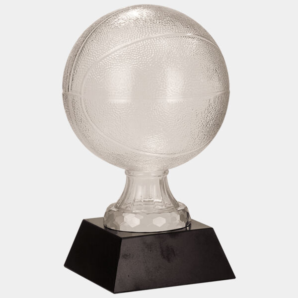 13" Glass Basketball with Marble Base Thumbnail