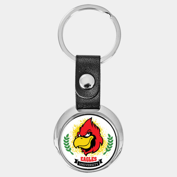 3 3/8" x 1 3/8" Round Sublimatable Keychain with Insert Thumbnail