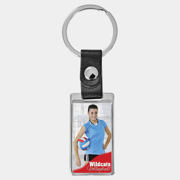 3 3/4" x 1 1/4" Rectangle Sublimatable Keychain with Insert Thumbnail