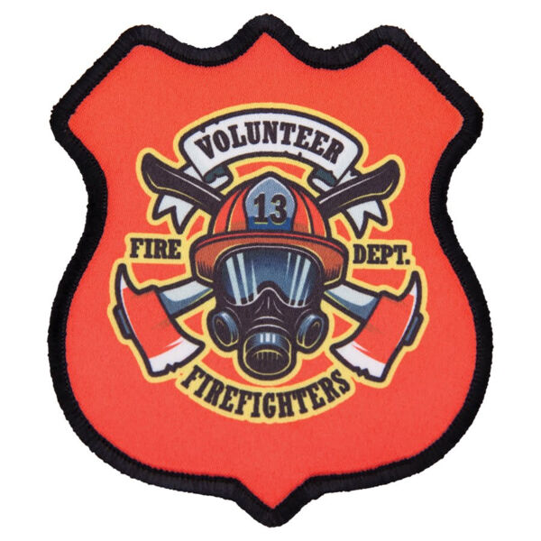 3" x 3 1/2" 4-Point Shield Sublimatable Patch with Adhesive & Border Thumbnail