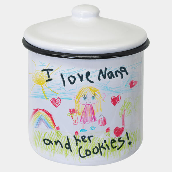 4.15" x 3.1" / Enamel Canister with Lid Thumbnail