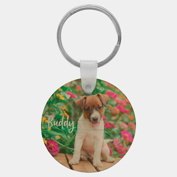 1 3/4" Diameter Sublimatable Wood Keychain Thumbnail