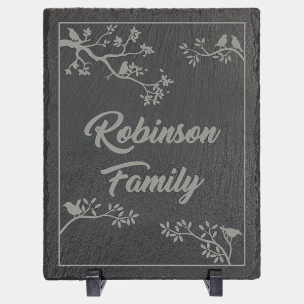 10" x 8" Rectangle Slate Decor with Plastic Feet Thumbnail