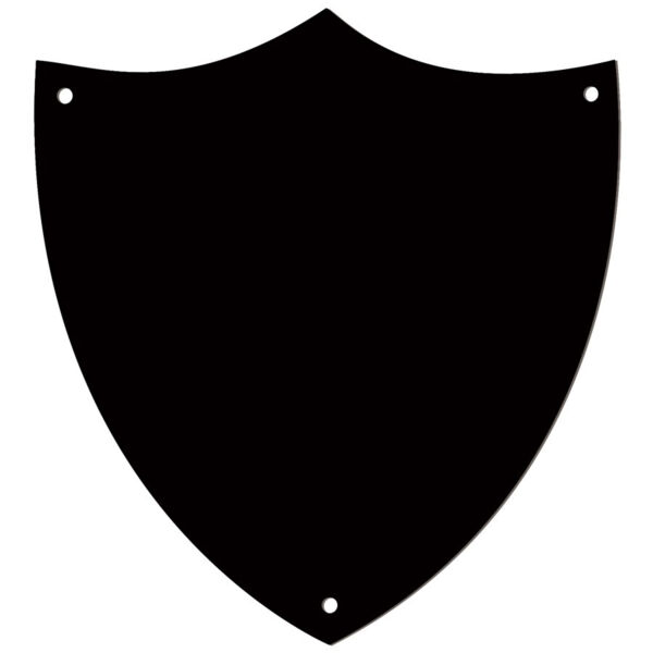 5 1/2" x 6" Brass Shield Plaque Plate Thumbnail