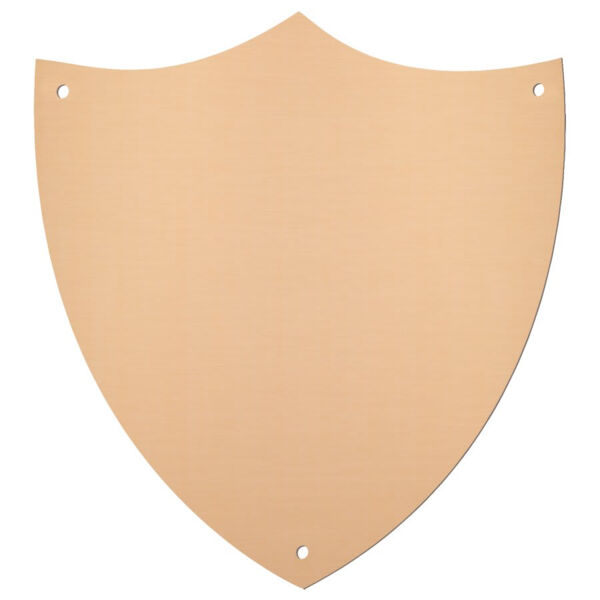 5 1/2" x 6" Satin Aluminum Shield Plaque Plate Thumbnail
