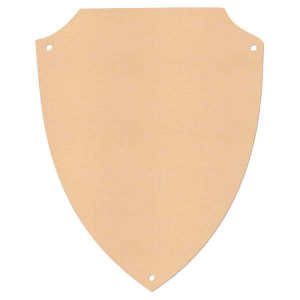 4 1/4" x 5 5/8" Satin Aluminum Shield Plaque Plate Thumbnail