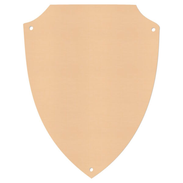 6" x 7 5/8" Satin Aluminum Shield Plaque Plate Thumbnail