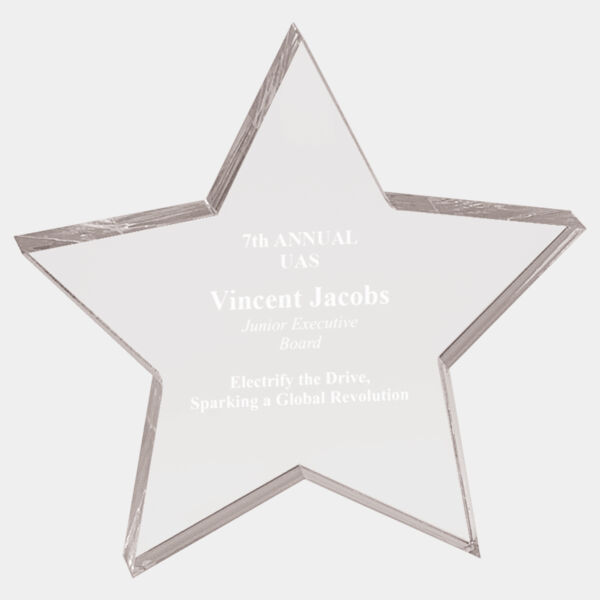 5" x 5" Star Acrylic Paperweight Thumbnail