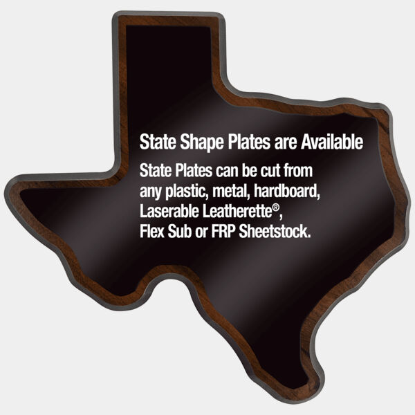 7 1/4" x 7 1/4" Finish Edge Texas State Plaque Thumbnail