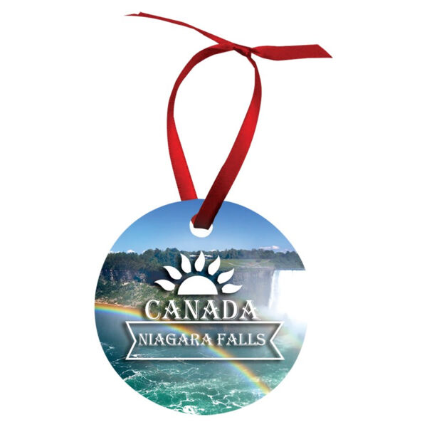 2.75" Gloss Unisub Aluminum Round Ornament, 2-Sided Thumbnail