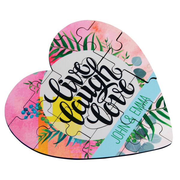 5" x 5" Sublimatable Heart 16-Piece Puzzle Thumbnail