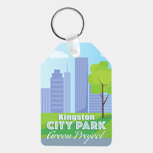 1.75" x 2.4" Semi- Gloss Unisub Aluminum Rectangle Sublimatable Keychain Thumbnail