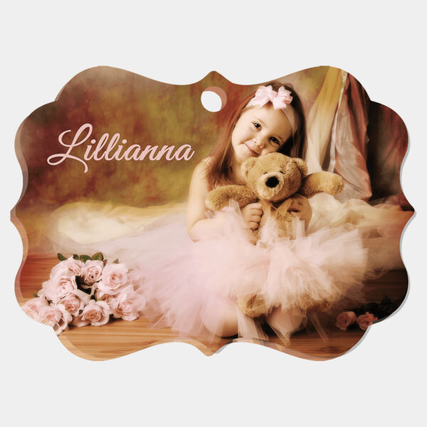 3.95" x 2.85" Benelux Acrylic Ornament, 1-Sided (Ribbon/Hanger Not Included) Thumbnail