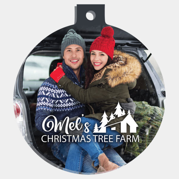 3" x 3.37 Acrylic Unisub Acrylic Christmas Bulb Ornament, 1-Sided (Ribbon/Hanger is Not Included) Thumbnail