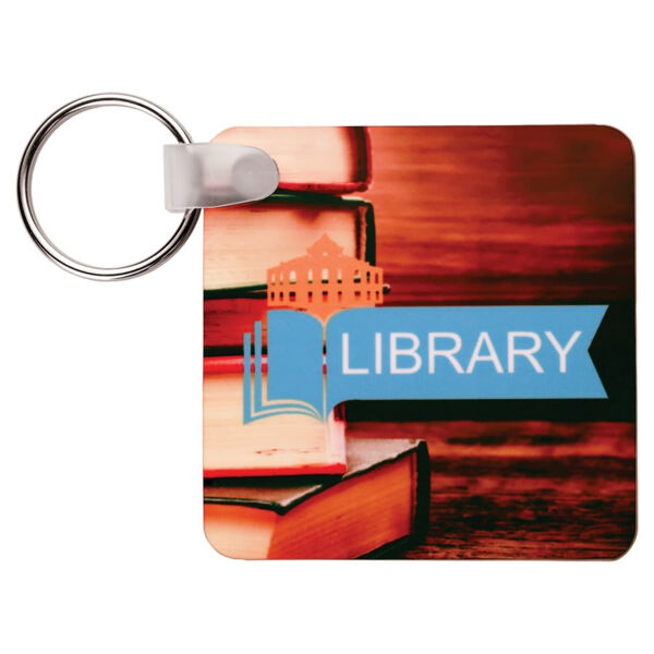 2.25" x 2.25" Gloss Unisub FRP Sublimatable Square 2-Sided Keychain Thumbnail