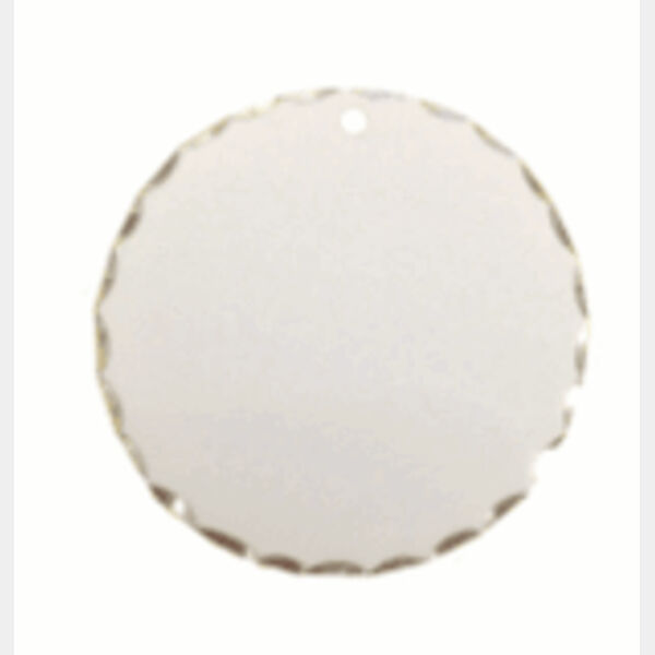 1.25" Unisub Sublimatable Round Scalloped Edge Pendant Thumbnail