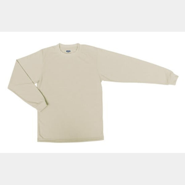 X-Small Sand Long Sleeve Basic T-Shirt Thumbnail