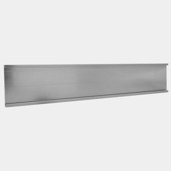 1 1/2" x 12", Satin , Kota Pro Aluminum Wall Bracket without Mounting Holes, Fits 1/16" Thick Plastic Insert Thumbnail