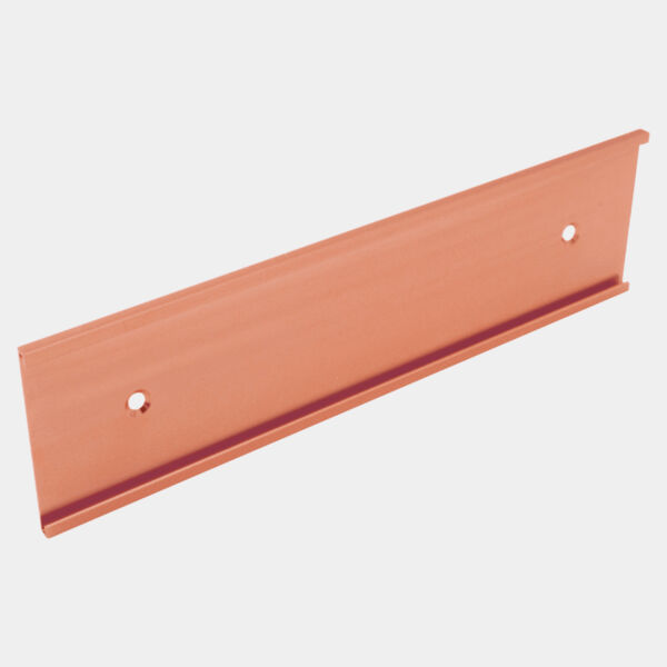 3" x 10", Polished , Kota Pro Aluminum Wall Bracket with Mounting Holes, Fits 1/16" Thick Plastic Insert Thumbnail